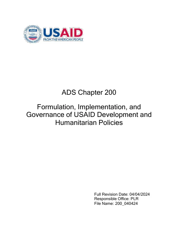 ADS 200 - Development Policy