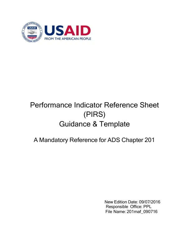 PIRS Guidance and Template