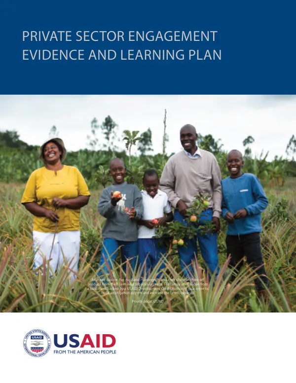 Private Sector Engagement Evidence And Learning Plan