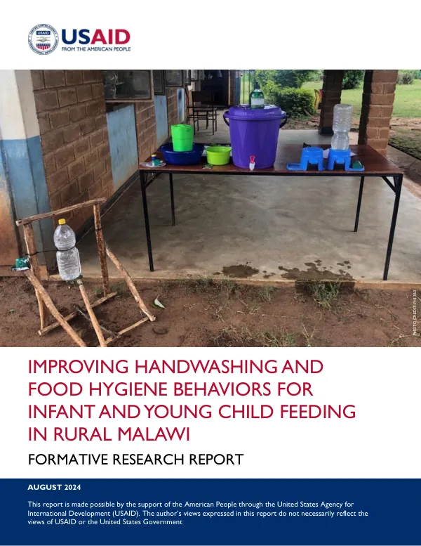 Improving Handwashing and Food Hygiene Behaviors for Infant and Young Child Feeding in Rural Malawi