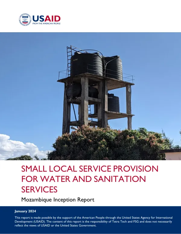 Small Local Service Provision for Water and Sanitation Services: Mozambique Inception Report