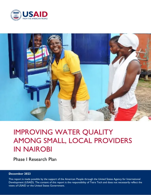 Improving Water Quality Among Small, Local Providers in Nairobi