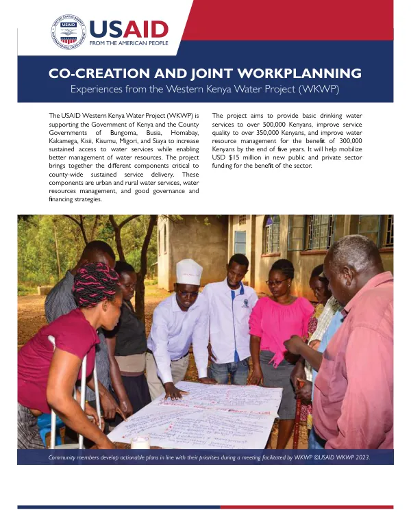 Co-Creation and Joint Workplanning: Experiences from the Western Kenya Water Project (WKWP)