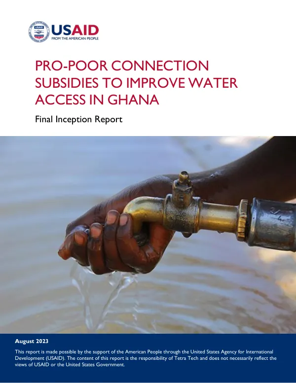 Pro-Poor Connection Subsidies to Improve Water Access in Ghana
