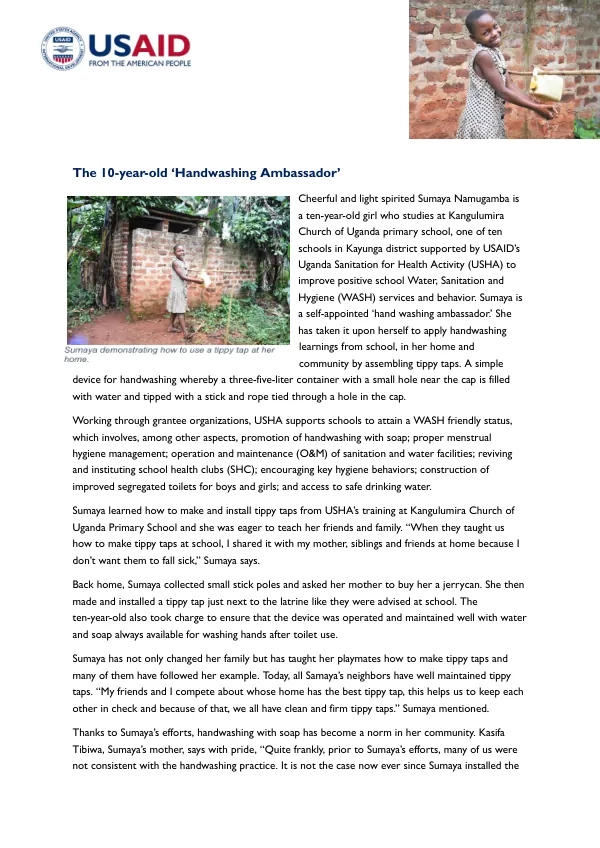 The 10-year-old ‘Handwashing Ambassador’