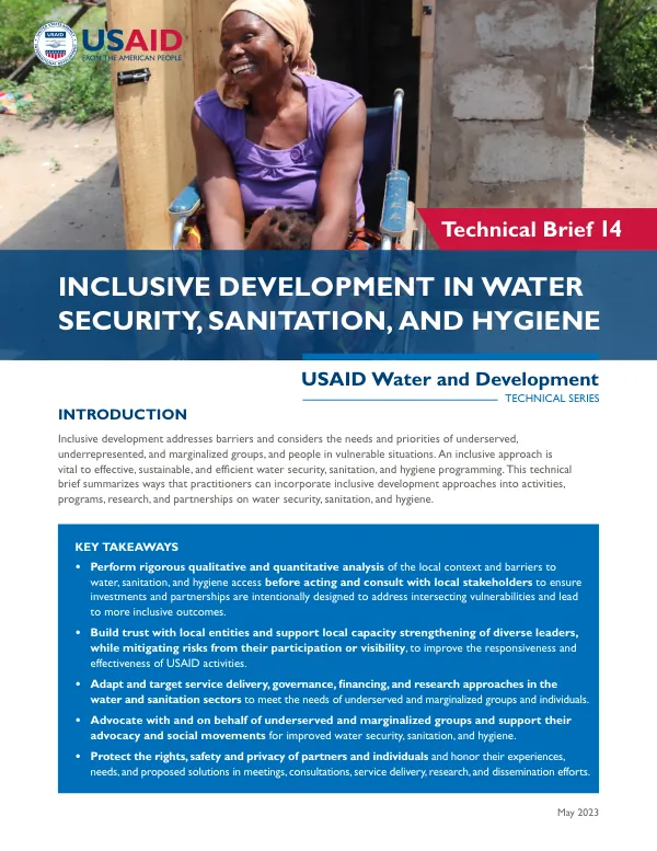 Inclusive Development: USAID Water and Development Technical Series
