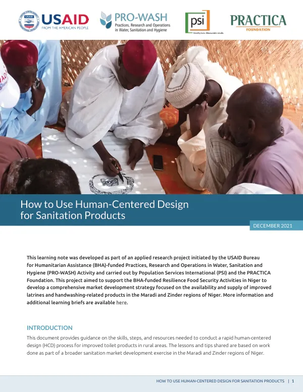 How to Use Human-Centered Design for Sanitation Products