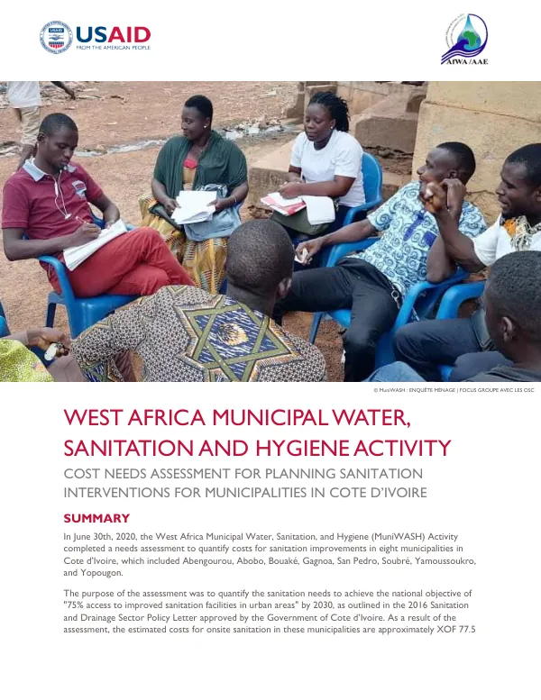 Côte d’Ivoire: Quantified assessment of sanitation needs in the target municipalities of the MuniWASH Activity in Côte d’Ivoire for efficient planning of interventions