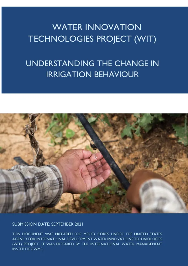Understanding the Change in Irrigation Behavior