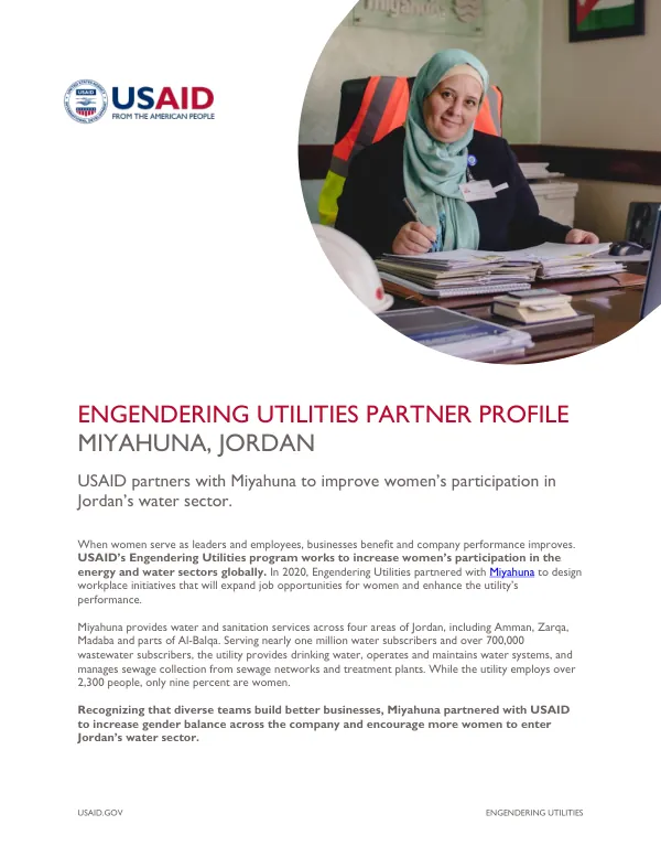 Miyahuna Jordan: Engendering Industries Partner Profile