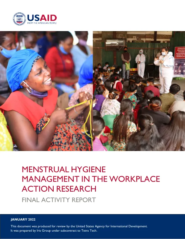 WASHPaLS Menstrual Hygiene Management in the Workplace Action Research – Final Activity Report
