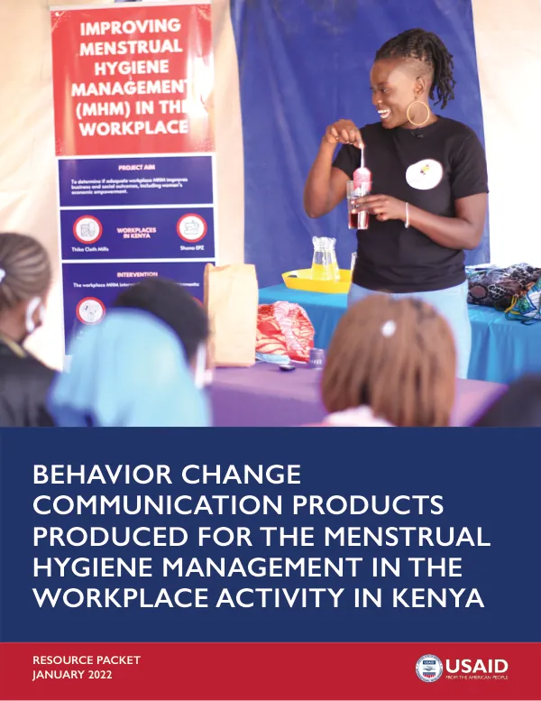 Behavior Change Communication Products for Menstrual Health and Hygiene in the Workplace, Kenya