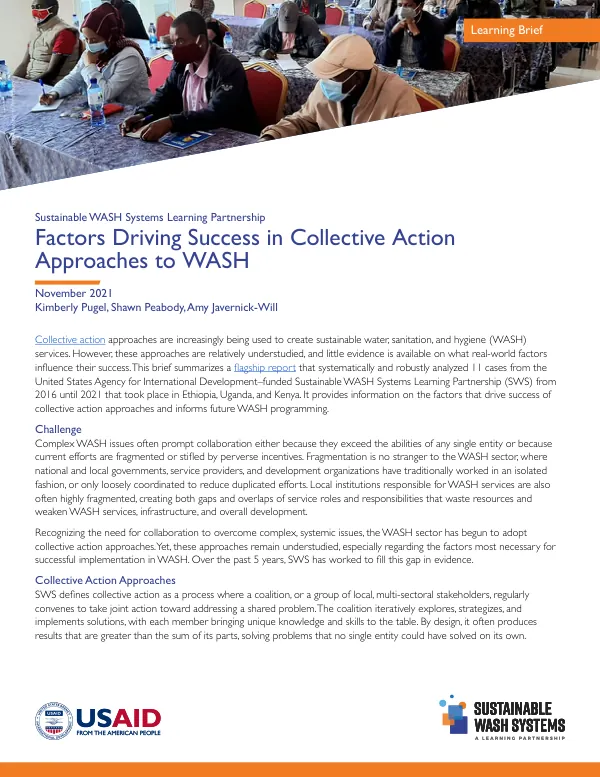 Factors Driving Success in Collective Action Approaches to WASH