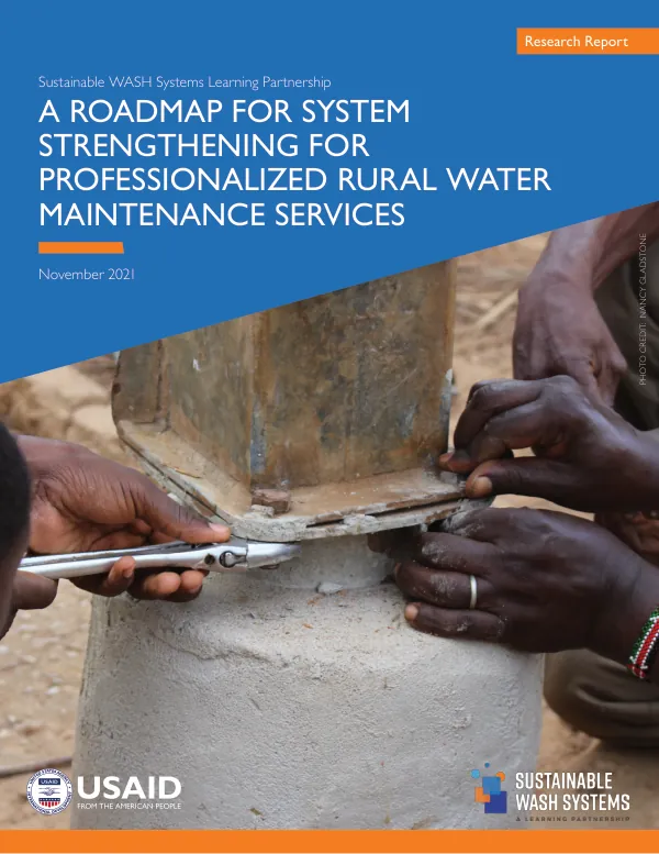 A Roadmap for System Strengthening for Professionalized Rural Water Maintenance Services