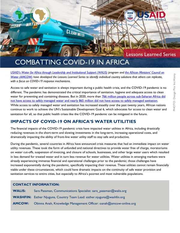 Combatting COVID-19 in Africa: Lessons Learned Series Volume 5: Financial Impact Assessments