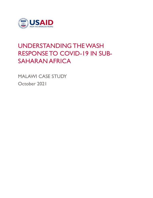 Understanding the WASH Response to COVID-19 in Sub-Saharan Africa: Malawi Case Study
