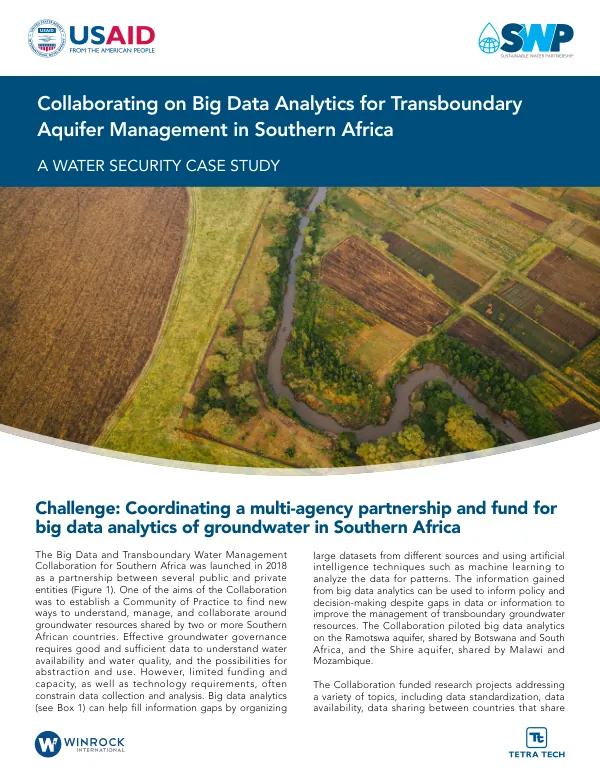 Collaborating on Big Data Analytics for Transboundary Aquifer Management in South Africa