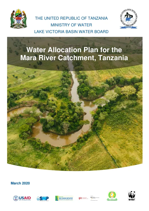 Water Allocation Plan for the Mara River Catchment, Tanzania