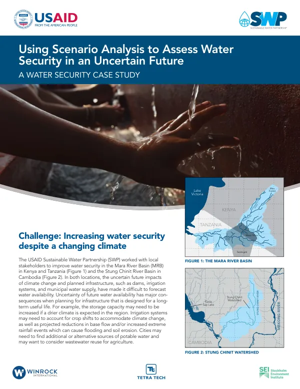 Using Scenario Analysis to Assess Water Security in an Uncertain Future