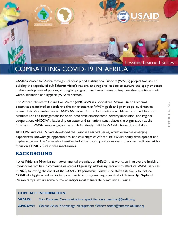 Combatting COVID-19 in Africa: Lessons Learned Series Volume 4: Nigeria