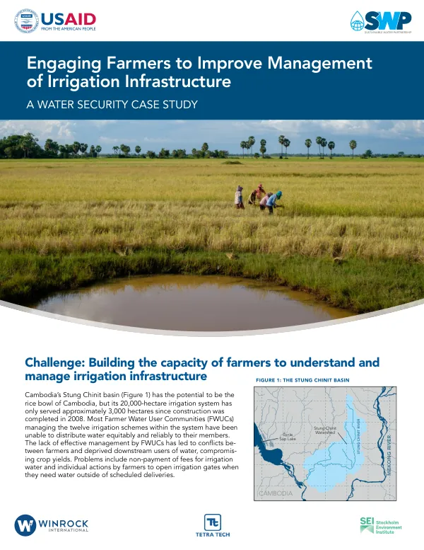 Engaging Farmers to Improve Management of Irrigation Infrastructure