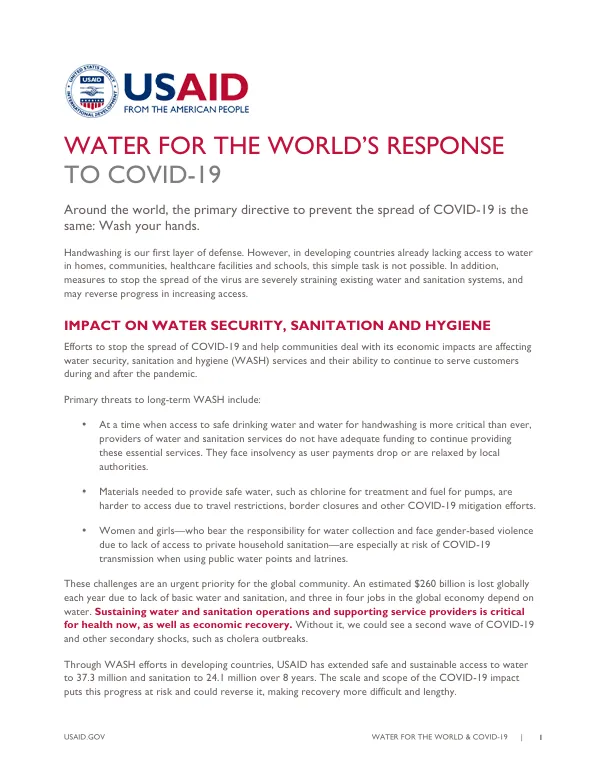 Responding to COVID-19's Impact on Resilience and Food Security