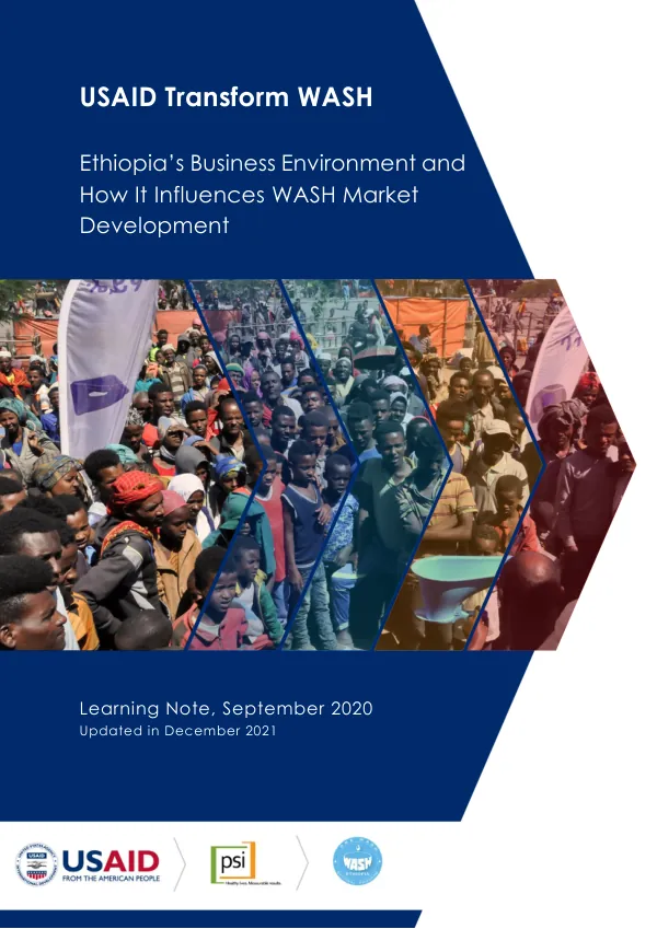 USAID Transform WASH Ethiopia’s Business Environment and How it Influences WASH Market Development
