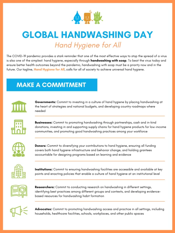 Global Handwashing Day 2020 Infographic: Hand Hygiene for All