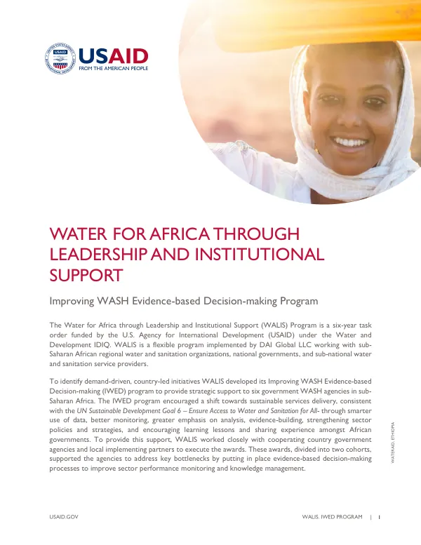 WALIS Improving WASH Evidence-based Decision-Making Programs