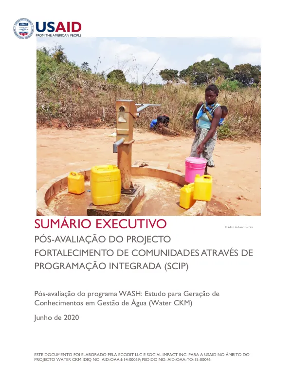 Executive Summary: Strengthening Communities through Integrated Programming (SCIP) Activity in Mozambique (Portuguese)