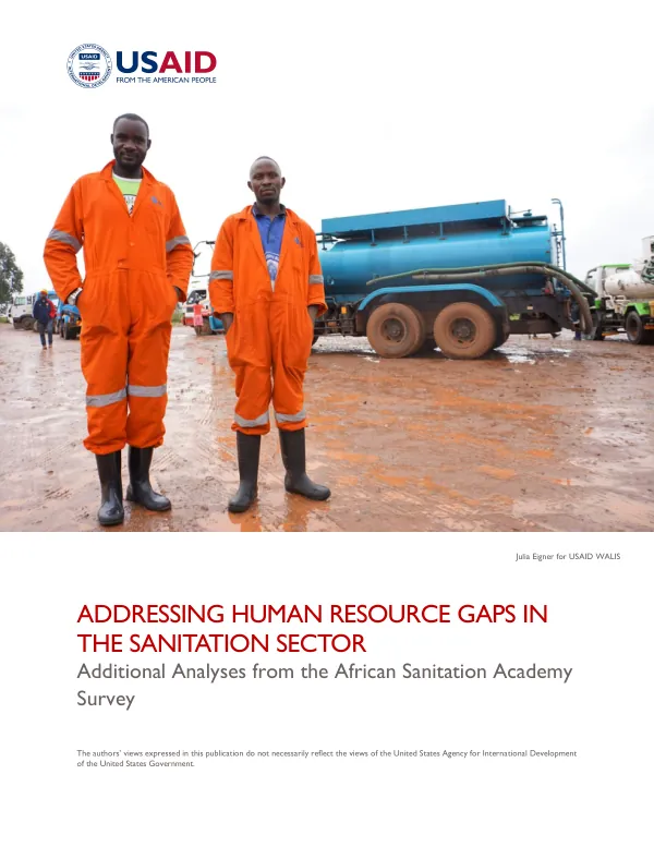 Addressing Human Resource Gaps in the Sanitation Sector