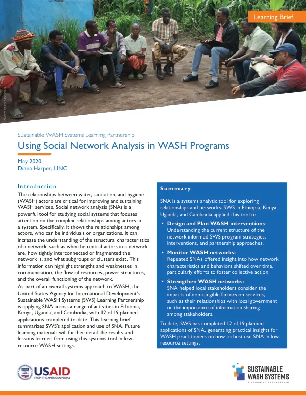 Using Social Network Analysis in WASH Programs