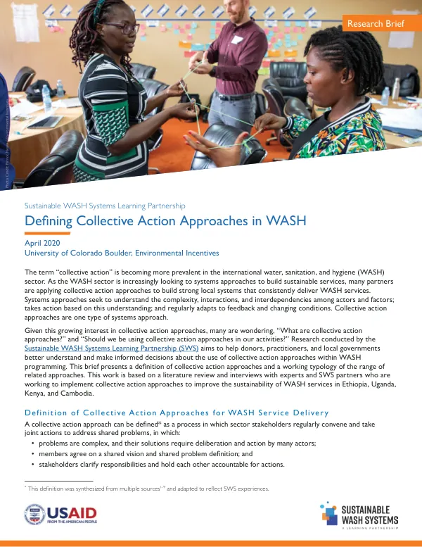 Defining Collective Action Approaches in WASH