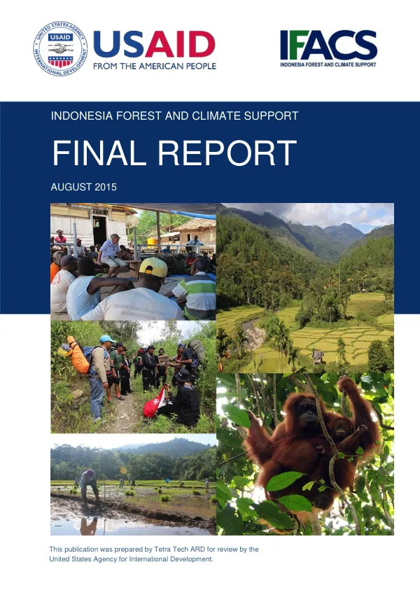 Indonesia Forest and Climate Support (IFACS): Final Report