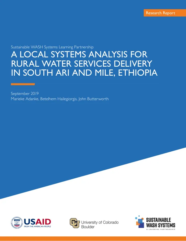 A Local Systems Analysis for Rural Water Services Delivery in South Ari and Mile, Ethiopia