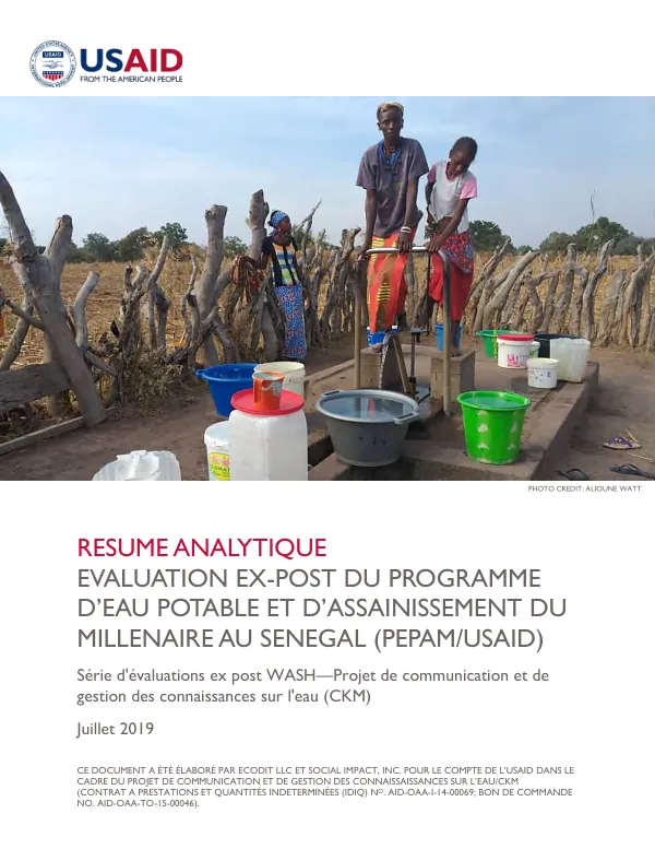 Executive Summary: Millennium Water and Sanitation Program (PEPAM/USAID) Ex-Post Evaluation (French)