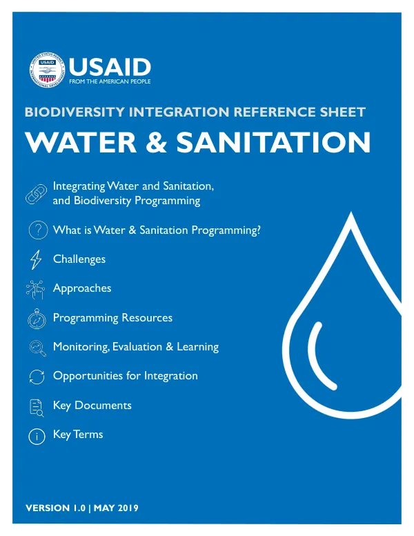 Biodiversity Integration Water and Sanitation Reference Sheet