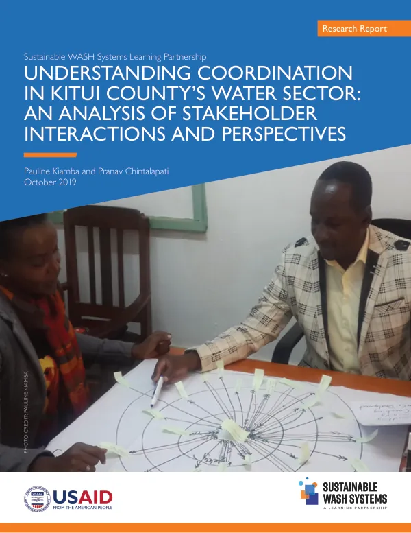 Understanding Coordination in Kitui County's Water Sector: An Analysis of Stakeholder Interactions and Perspectives