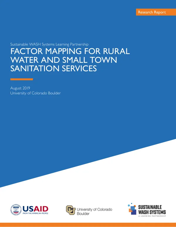 Factor Mapping for Rural Water and Small Town Sanitation Services