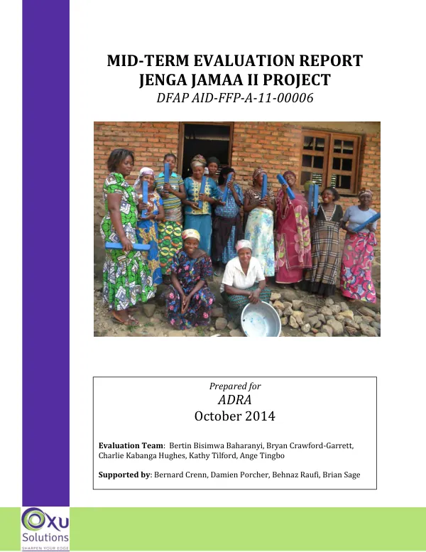 Mid-Term Evaluation Report Jenga Jamaa II Project
