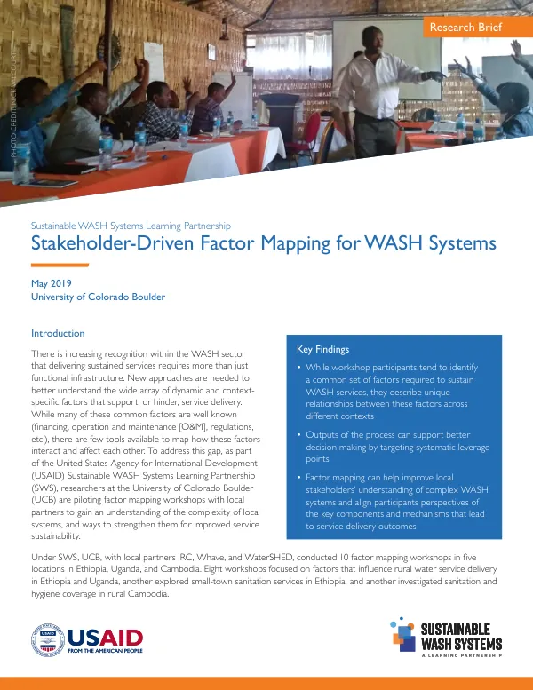 Stakeholder-Driven Factor Mapping for WASH Systems