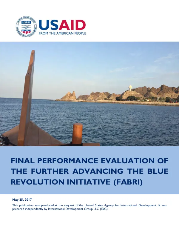 Final Performance Evaluation of the Further Advancing the Blue Revolution Initiative (FABRI)