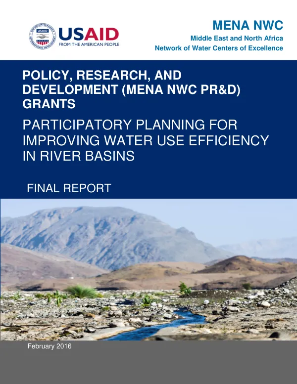 Participatory Planning for Improving Water Use Efficiency in River Basins