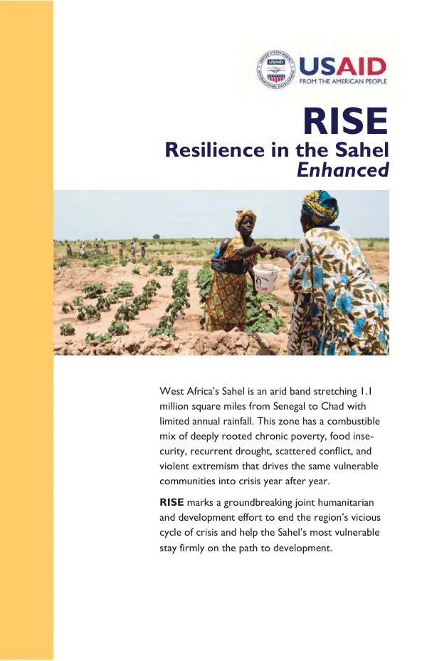 Fact Sheet: Resilience in the Sahel-Enhanced (RISE)