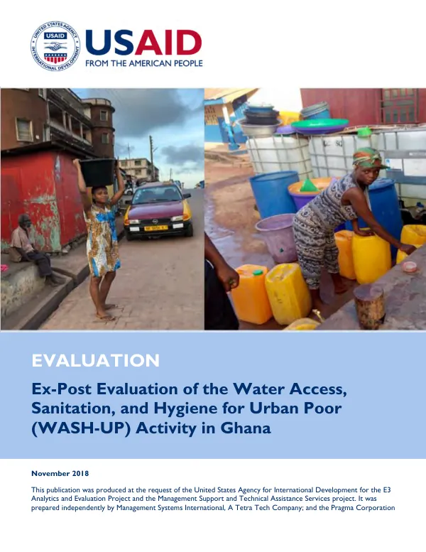 Ex-post Evaluation – Ghana Water Access, Sanitation, and Hygiene for Urban Poor (WASH-UP)