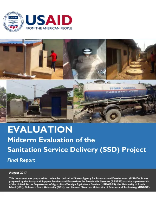 Midterm Evaluation of the Sanitation Service Delivery (SSD) Project: Final Report