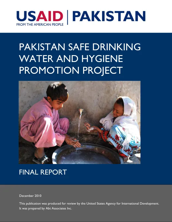 Pakistan Safe Drinking Water and Hygiene Promotion Project (PSDW-HPP) – Final Report