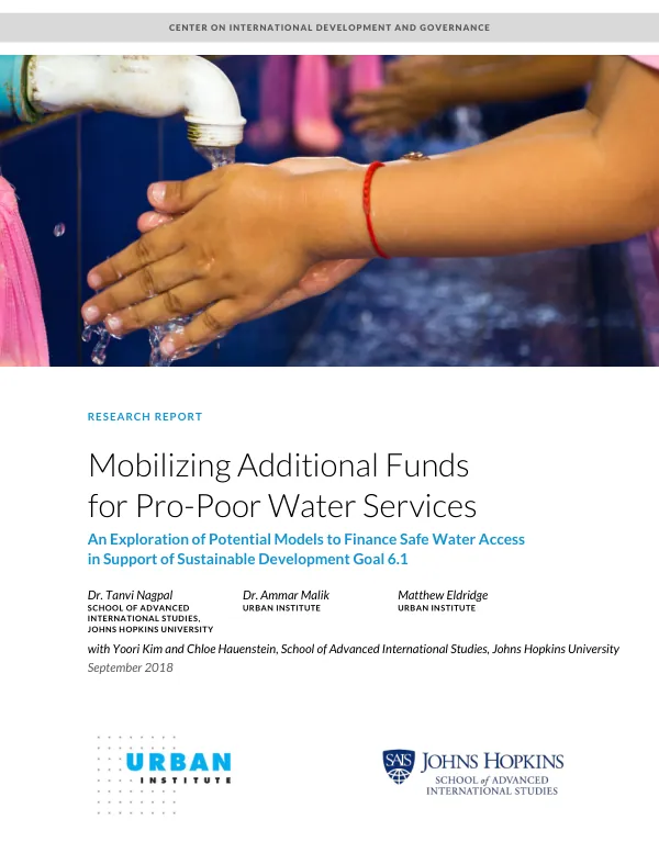 Mobilizing Additional Funds for Pro-Poor Water Services