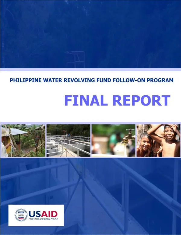 Philippine Water Revolving Fund (PWRF) Follow-On Program – Final Report