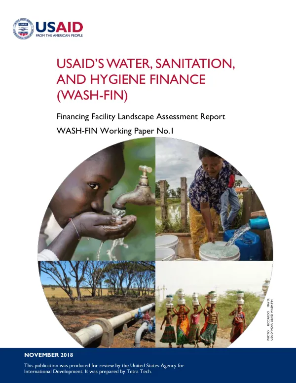 Financing Facility Landscape Assessment Report | WASH-FIN Working Paper No. 1